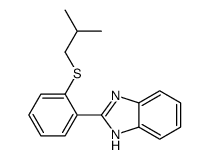 2-[2-(2-methylpropylsulfanyl)phenyl]-1H-benzimidazole结构式
