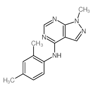N-(2,4-dimethylphenyl)-9-methyl-2,4,8,9-tetrazabicyclo[4.3.0]nona-1,3,5,7-tetraen-5-amine Structure