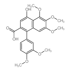 1-(3,4-dimethoxyphenyl)-4-hydroxy-5,6,7-trimethoxy-naphthalene-2-carboxylic acid结构式