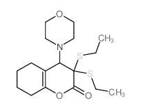 2H-1-Benzopyran-2-one,3,3-bis(ethylthio)-3,4,5,6,7,8-hexahydro-4-(4-morpholinyl)-结构式