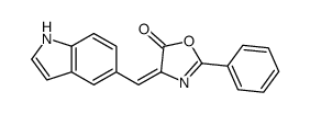 4-(1H-indol-5-ylmethylidene)-2-phenyl-1,3-oxazol-5-one结构式