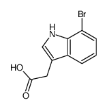 1H-Indole-3-aceticacid,7-bromo-(9CI) Structure