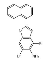 4,6-DIBROMO-2-(1-NAPHTHYL)-1,3-BENZOXAZOL-5-AMINE Structure