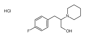 3-(4-fluorophenyl)-2-piperidin-1-ylpropan-1-ol,hydrochloride结构式