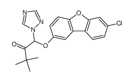 1-(7-chloro-dibenzofuran-2-yloxy)-3,3-dimethyl-1-[1,2,4]triazol-1-yl-butan-2-one Structure