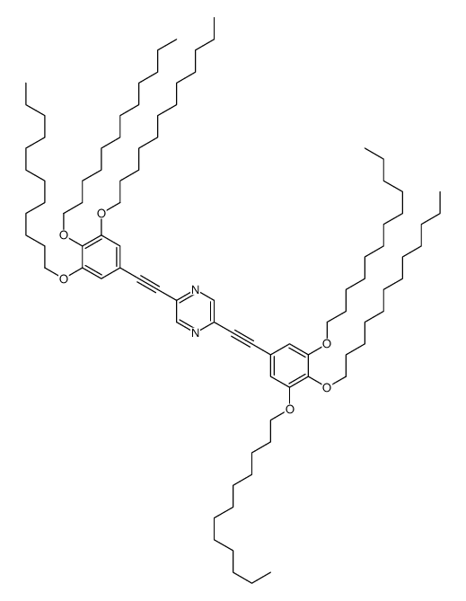 2,5-bis[2-(3,4,5-tridodecoxyphenyl)ethynyl]pyrazine结构式