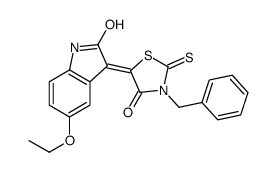 (5Z)-3-benzyl-5-(5-ethoxy-2-oxo-1H-indol-3-ylidene)-2-sulfanylidene-1,3-thiazolidin-4-one结构式