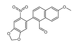 2-(4,5-methylenedioxy-2-nitrophenyl)-6-methoxy-1-naphthaldehyde Structure