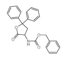 Carbamic acid,(tetrahydro-2-oxo-5,5-diphenyl-3-furanyl)-, phenylmethyl ester (9CI) structure