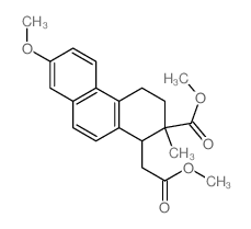 1-Phenanthreneacetic acid,1,2,3,4-tetrahydro-7-methoxy-2-(methoxycarbonyl)-2-methyl-, methyl ester结构式