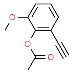 Phenol, 2-ethynyl-6-methoxy-, acetate (9CI) Structure