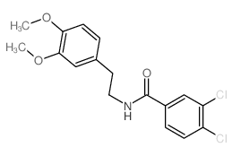3,4-dichloro-N-[2-(3,4-dimethoxyphenyl)ethyl]benzamide结构式