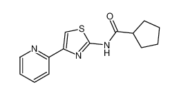 Cyclopentanecarboxamide, N-[4-(2-pyridinyl)-2-thiazolyl]-结构式