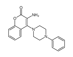 3-amino-4-(4-phenylpiperazin-1-yl)chromen-2-one Structure