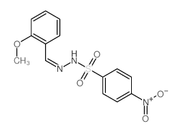 Benzenesulfonicacid, 4-nitro-, 2-[(2-methoxyphenyl)methylene]hydrazide结构式