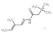 trimethyl-[[[(E)-2-methylbut-2-enylidene]amino]carbamoylmethyl]azanium structure