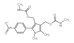 1H-Pyrrole-3,4-dimethanol, 1,2-dimethyl-5- (4-nitrophenyl)-, bis(methylcarbamate) (ester) Structure