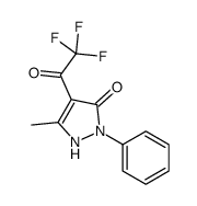 5-methyl-2-phenyl-4-(2,2,2-trifluoroacetyl)-1H-pyrazol-3-one结构式