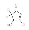 3,5,5-trichloro-4-hydroxy-cyclopent-2-en-1-one结构式