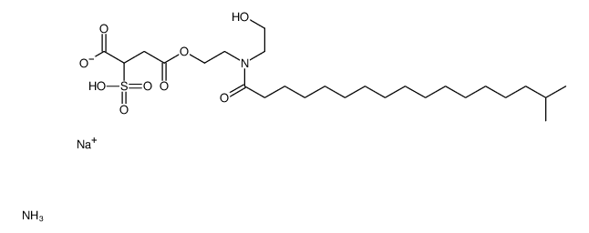 azanium,sodium,4-[2-[2-hydroxyethyl(16-methylheptadecanoyl)amino]ethoxy]-4-oxo-2-sulfonatobutanoate Structure