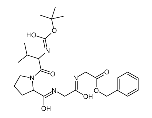 benzyl 2-[[2-[[1-[3-methyl-2-[(2-methylpropan-2-yl)oxycarbonylamino]butanoyl]pyrrolidine-2-carbonyl]amino]acetyl]amino]acetate Structure