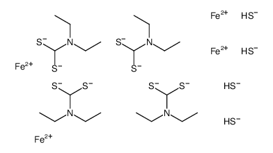 diethylaminomethanedithiolate,iron(2+),sulfanide Structure