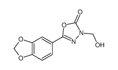 5-(1,3-benzodioxol-5-yl)-3-(hydroxymethyl)-1,3,4-oxadiazol-2-one Structure