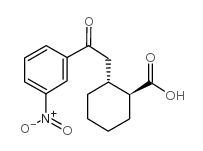 TRANS-2-[2-OXO-2-(3-NITROPHENYL)ETHYL]CYCLOHEXANE-1-CARBOXYLIC ACID结构式