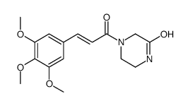 4-(3,4,5-Trimethoxycinnamoyl)-2-piperazinone结构式