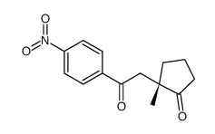 (2S)-2-methyl-2-[2-(4-nitrophenyl)-2-oxoethyl]cyclopentan-1-one Structure