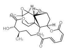 Spiro (3,5-methano-14H,20H,21H-oxireno[h][1,6, 12]trioxacyclooctadecino[3,4-d][1]benzopyran-4(3H),2-oxirane), verrucarin A deriv. picture