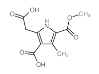 2-(carboxymethyl)-5-methoxycarbonyl-4-methyl-1H-pyrrole-3-carboxylic acid结构式