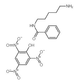 N-(5-aminopentyl)benzamide; 2,4,6-trinitrophenol structure