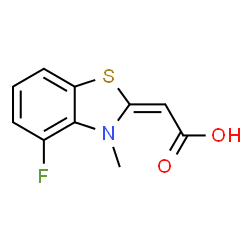 Acetic acid, (4-fluoro-3-methyl-2(3H)-benzothiazolylidene)- (9CI)结构式