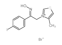 Thiazolium,3-[2-(hydroxyimino)-2-(4-iodophenyl)ethyl]-4-methyl-, bromide (1:1)结构式
