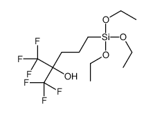 1,1,1-trifluoro-5-triethoxysilyl-2-(trifluoromethyl)pentan-2-ol结构式