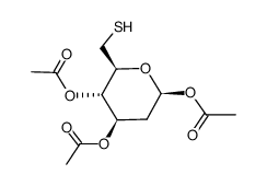 1,3,4-tri-O-acetyl-2-deoxy-6-thio-β-D-arabino-hexopyranose结构式