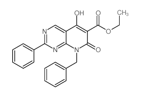 ETHYL 8-BENZYL-5-HYDROXY-7-OXO-2-PHENYL-7,8-DIHYDROPYRIDO[2,3-D]PYRIMIDINE-6-CARBOXYLATE Structure