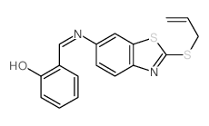 (6Z)-6-[[(2-prop-2-enylsulfanylbenzothiazol-6-yl)amino]methylidene]cyclohexa-2,4-dien-1-one结构式