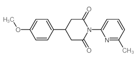 4-(4-methoxyphenyl)-1-(6-methylpyridin-2-yl)piperidine-2,6-dione结构式