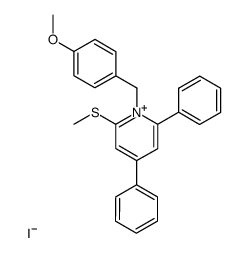 1-(4-methoxybenzyl)-2-(methylthio)-4,6-diphenylpyridin-1-ium iodide Structure