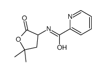 N-(5,5-dimethyl-2-oxooxolan-3-yl)pyridine-2-carboxamide结构式