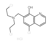 7-[bis(2-chloroethyl)aminomethyl]-5-chloro-quinolin-8-ol结构式