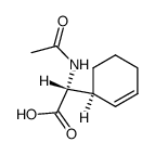 (2SR,3RS)-N-acetyl-2-(cyclohex-2-enyl)glycine Structure
