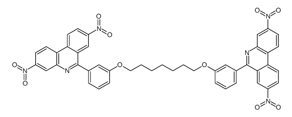 1,7-bis[3-(3,8-dinitrophenanthridinyl)phenoxy]heptane结构式