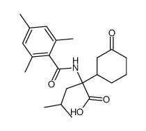 N-Mesitoyl-α-(3-oxocyclohexyl)leucin结构式