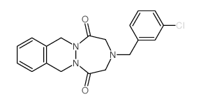 3-(3-Chlorobenzyl)-3,4,7,12-tetrahydro-1H-(1,2,5)triazepino(1,2-b)phthalazine-1,5(2H)-dione结构式