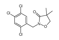 4,4-dimethyl-2-[(2,4,5-trichlorophenyl)methyl]-1,2-oxazolidin-3-one结构式