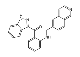 1H-indazol-3-yl-[2-(isoquinolin-6-ylmethylamino)phenyl]methanone结构式