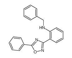 3-(2-benzylaminophenyl)-5-phenyl-1,2,4-oxadiazole结构式